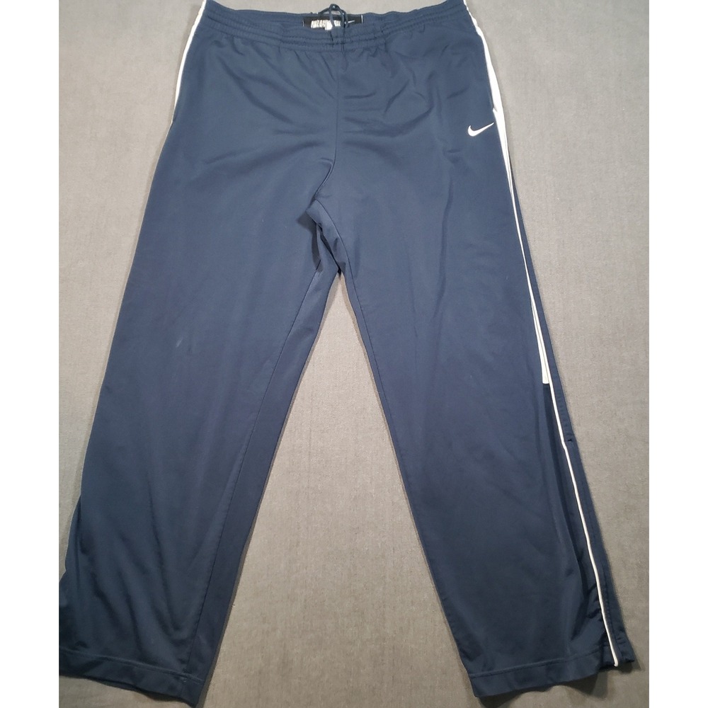 Nike Basketball Pants Mens XL Navy Blue Stripe Athletic Track Warm Up